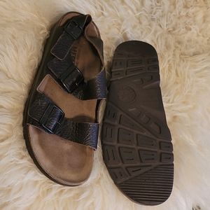 Brown Mephisto sandals in like new shape size 44.